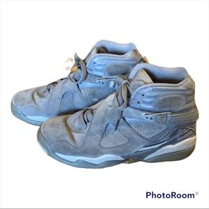 Nike Air Jordan 8 Retro COOL WOLF GREY SUEDE size 7Y 305368-014
